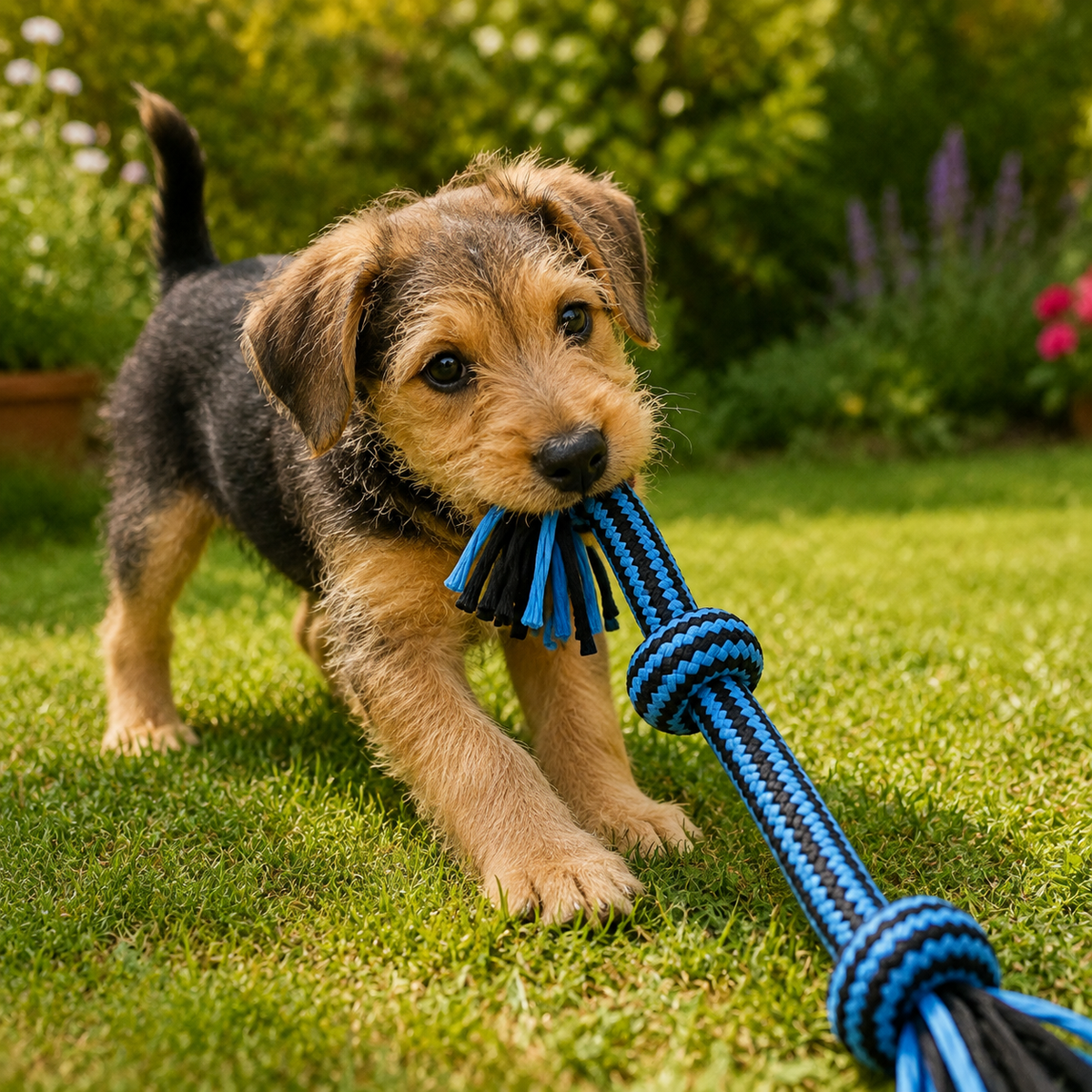 Dog rope toy for tug-of-war and active play