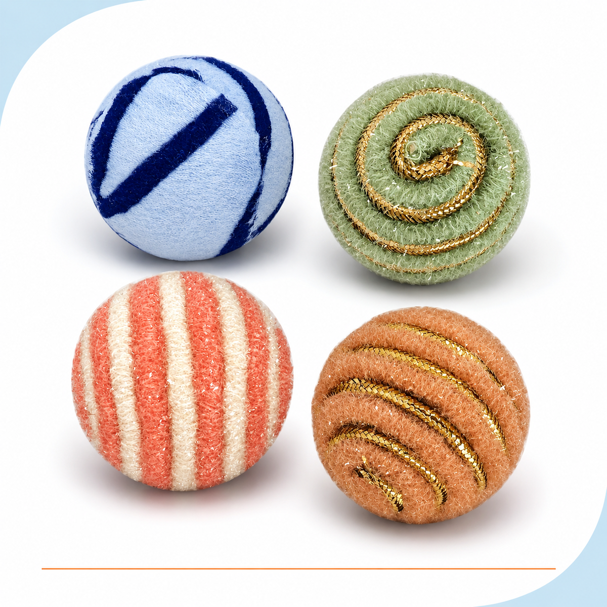 Value pack of assorted cat toy balls
