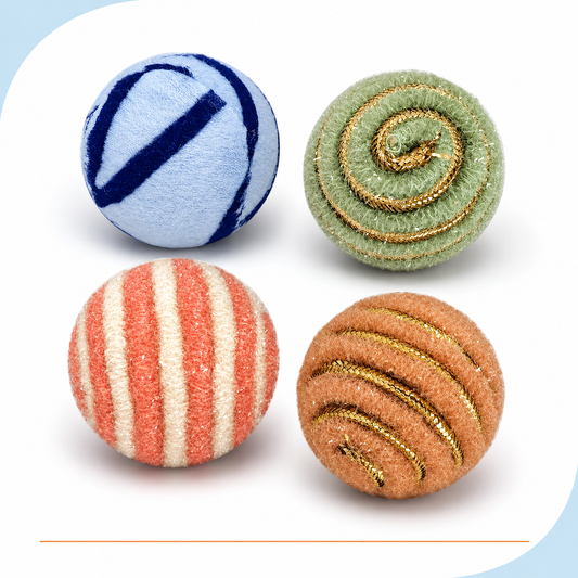 Value pack of assorted cat toy balls