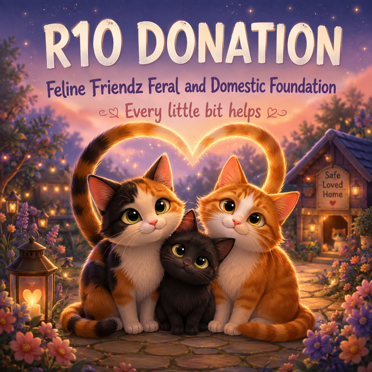 Pawfin R10 donation for Feline Friendz cat rescue